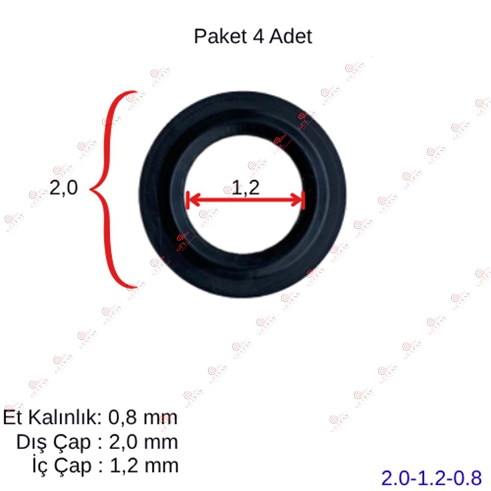 Plakalı Eşanjör Oring Conta Seti (4 ad.) 20*12*0,8