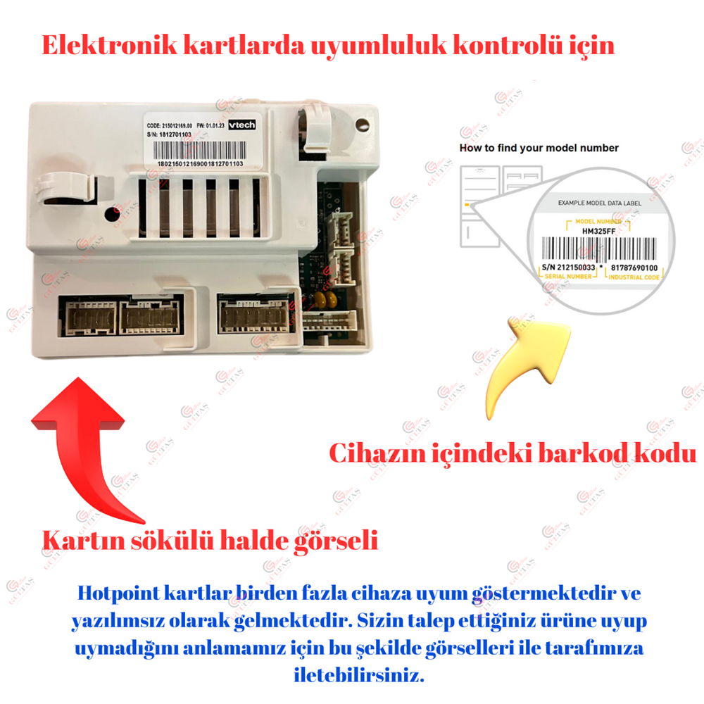 Hotpoin Ariston Çamaşır Anakart AQ8L 092 U TK (YAZILIMLI) DELTA