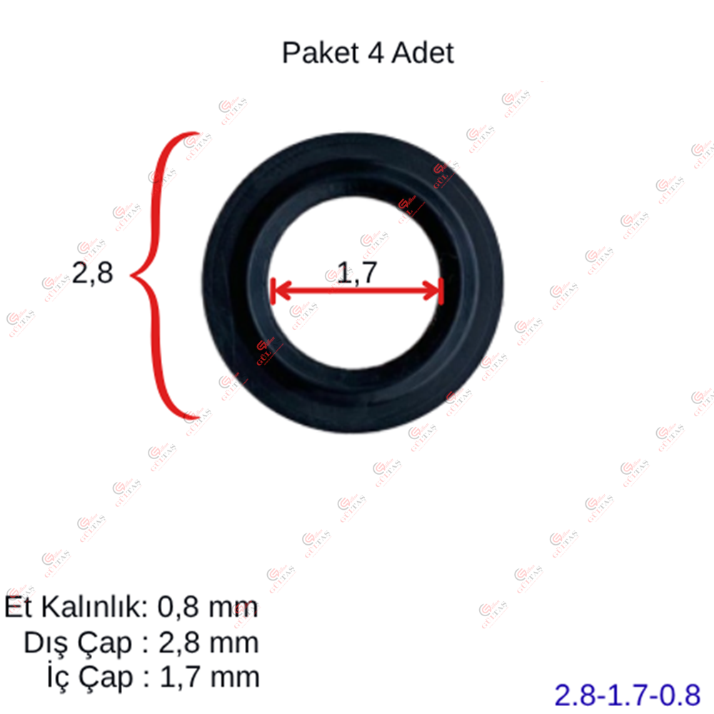 Plakalı Eşanjör Oring Conta Seti (4 ad.) 28*17*0,8