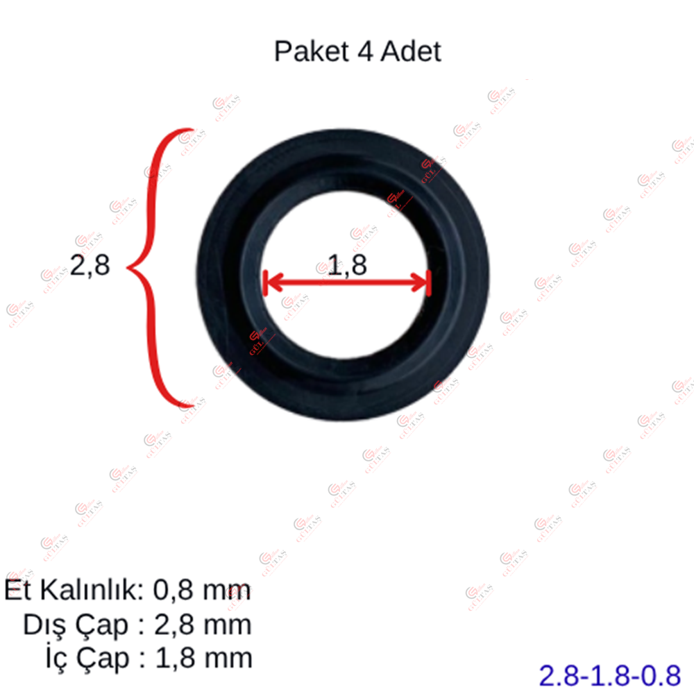 Plakalı Eşanjör Oring Conta Seti (4 ad.) 28*18*0,8