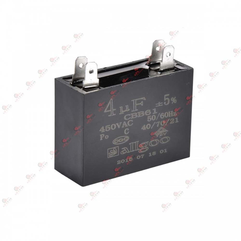 Allgoo Capacitor 4 µF 450 VAC-50/60 Hz Kare