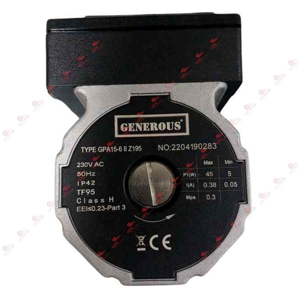 GENEROUS ATROMIX ECA PREMIX PROTHERM GPA15-6 II Z195MAX.45W SİRKİLASYON MOTOR