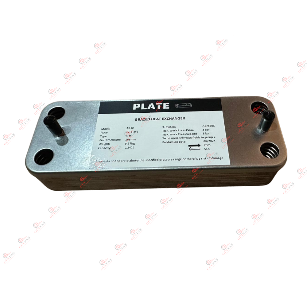 PLAKA EŞANJÖR D.DÖKÜM ADEN 12 PLATE 166 mm