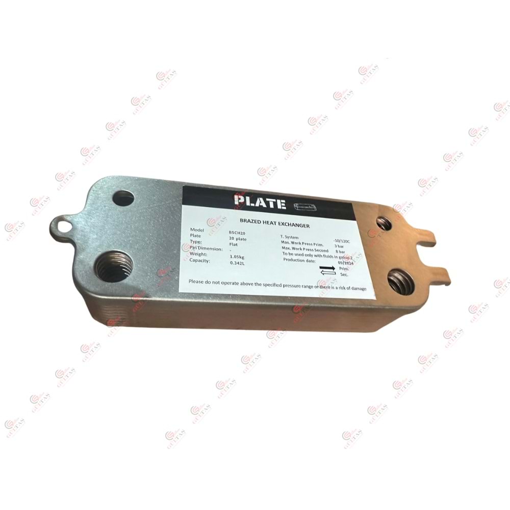 Plakalı Eşanjör Bosch 20 Plaka PLATE