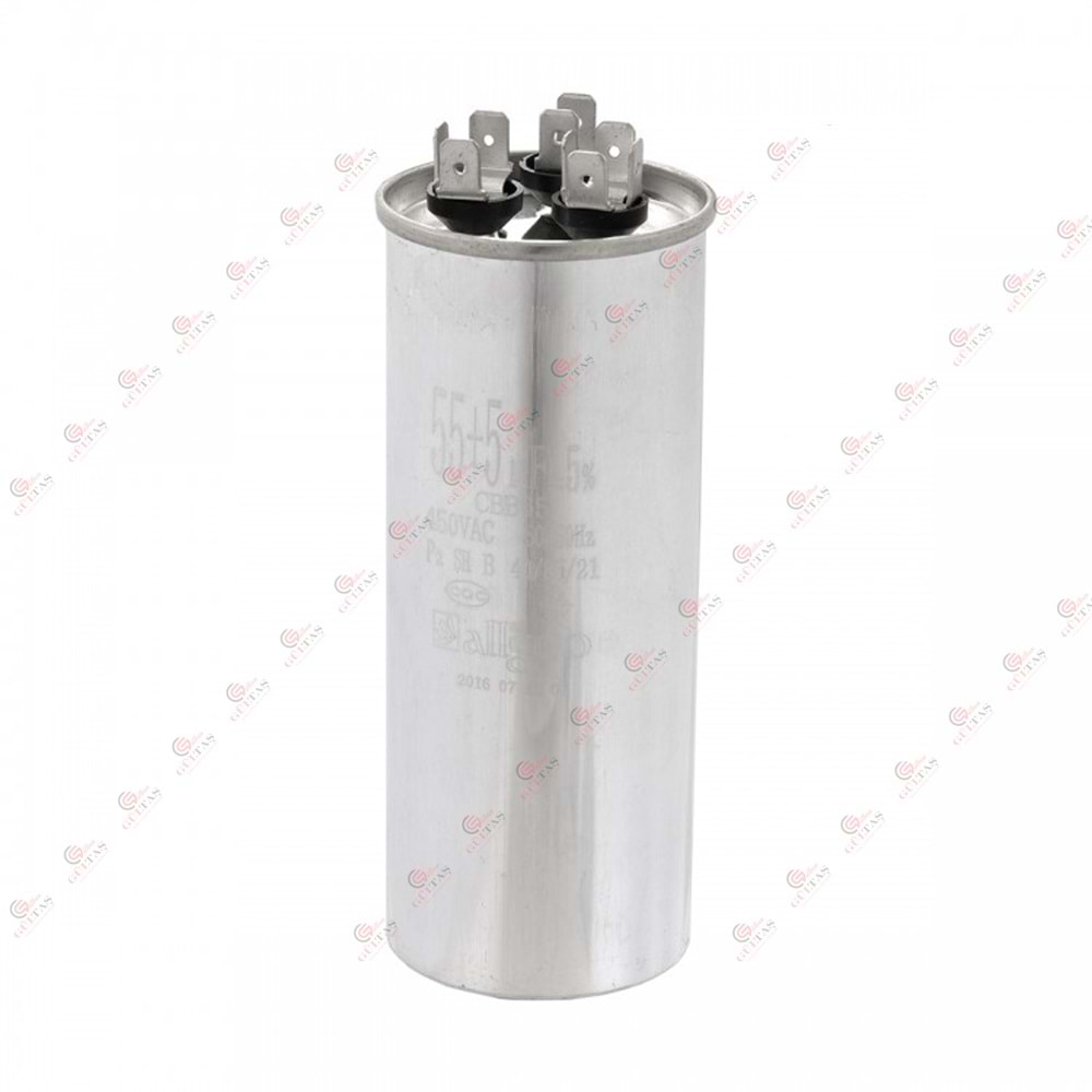 Capacitor 55+5 µF 450 VAC-50/60 Hz