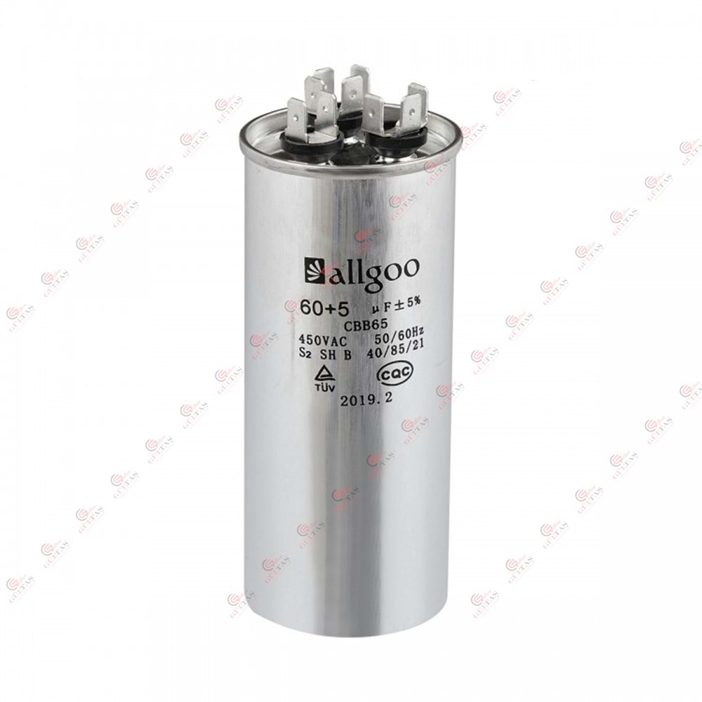 Capacitor 60+5 µF 450 VAC-50/60 Hz