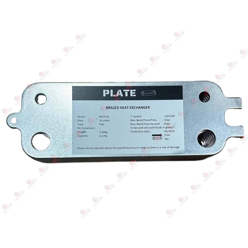 PLAKA EŞANJÖR BOSCH VIESSMANN 12 PLAKA Plate