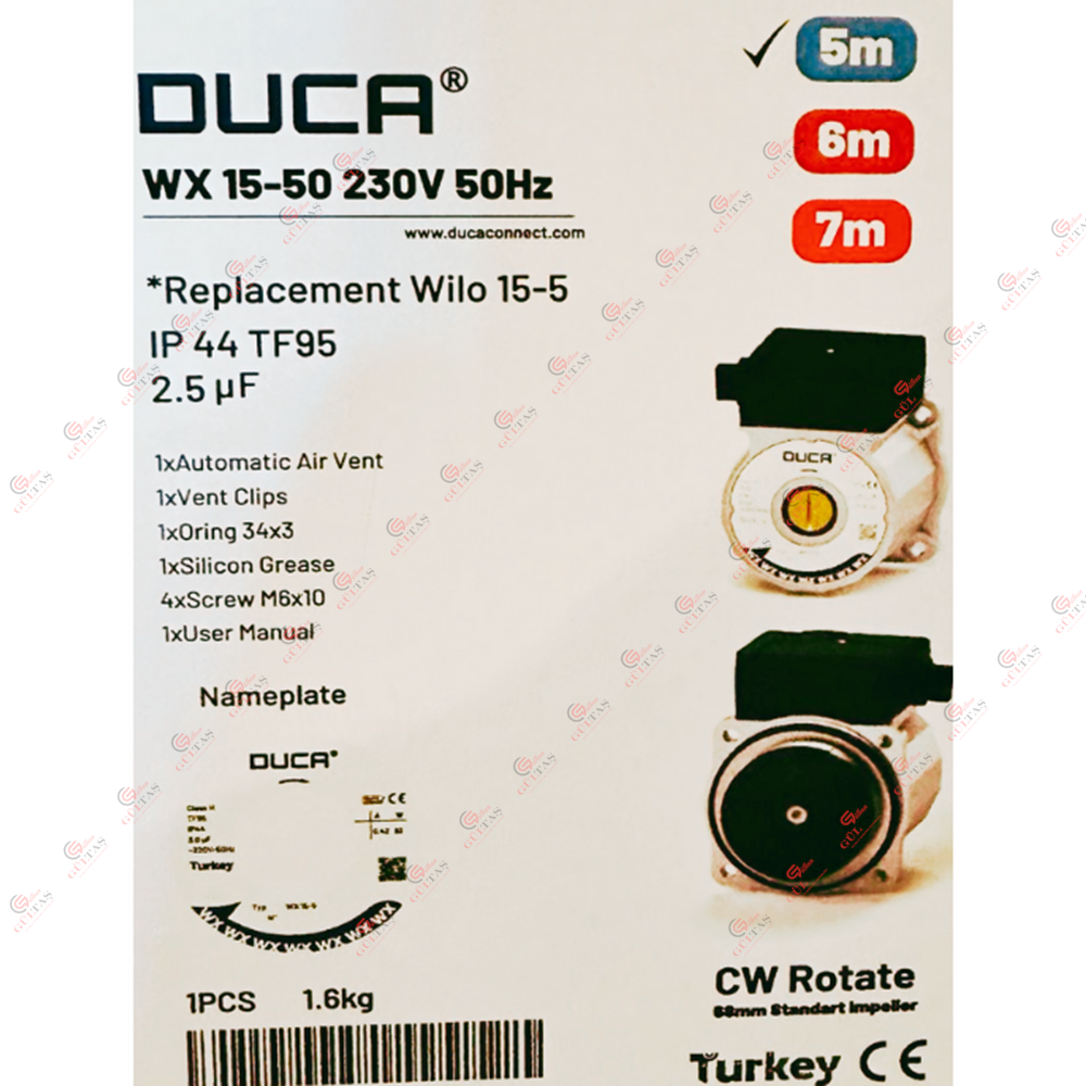 DUCA POMPA 15/5 (WİLO TİPİ)