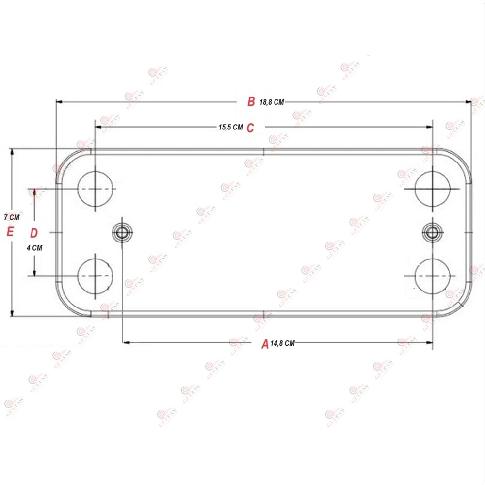 PLAKA EŞANJÖR ECA ESKİ SERENA 12 PLATE 148 mm