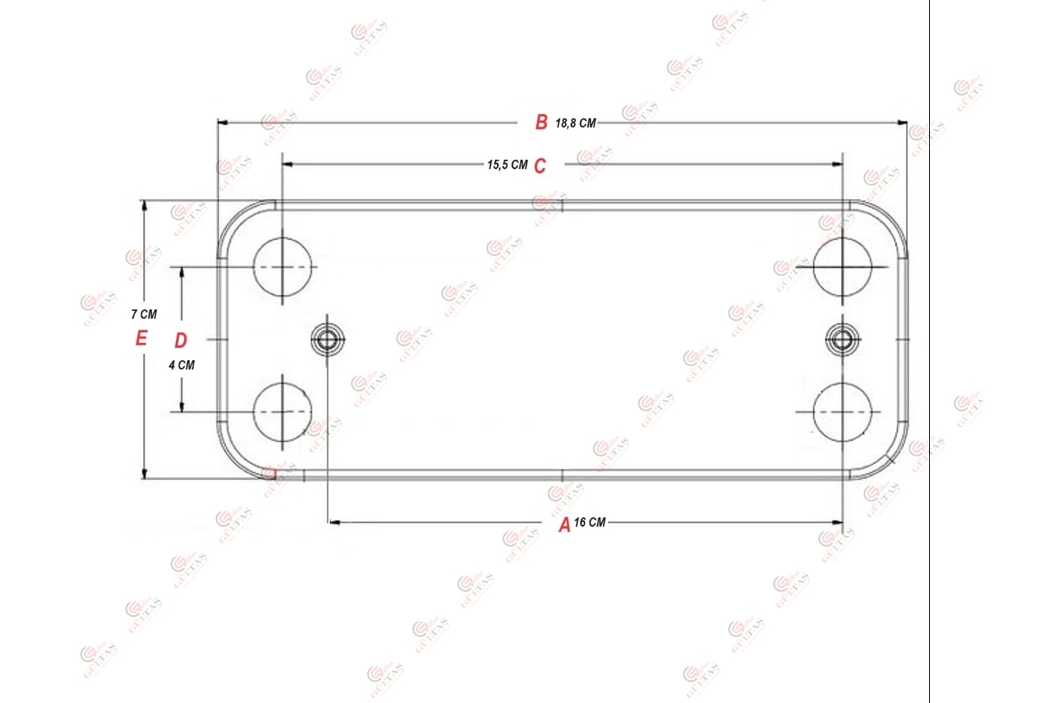 GİDEX PLAKALI EŞANJÖR 160 MM 12 PLK AIRFEL DIGIFEL - ECO5