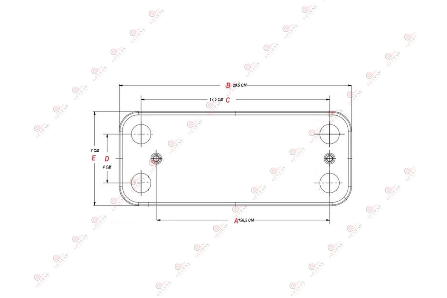 PLAKALI EŞANJÖR BAYMAK BAXİ TERMOLINE 12 PLK 156.5 mm