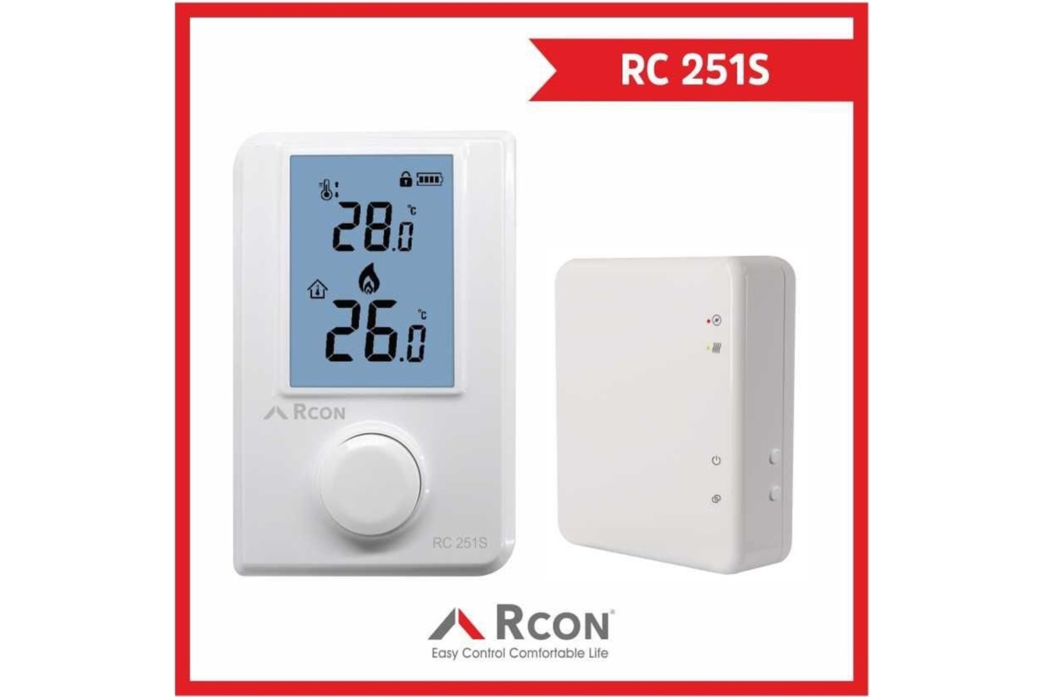 RCON RC 251S DİJİTAL KABLOSUZ ODA TERMOSTATI