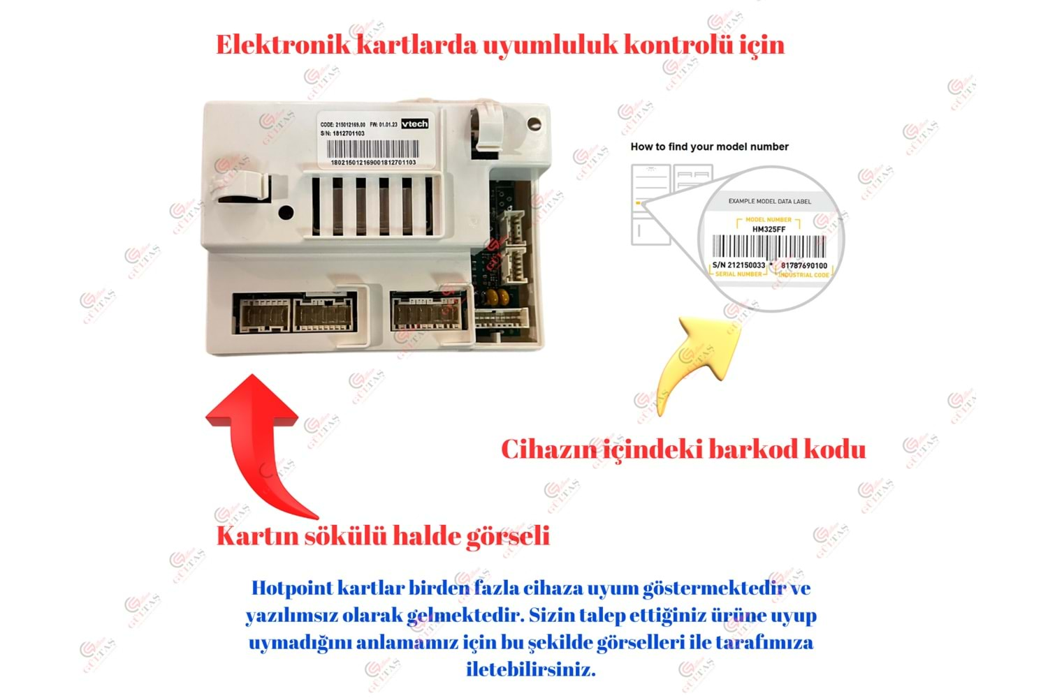 HOTPOİNT ARİSTON BUZDOLABI ANAKART (ÇEVİRMELİ)