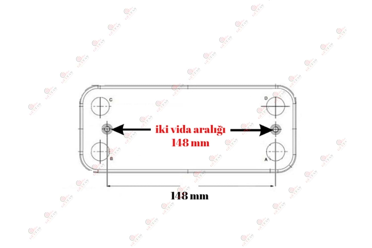 PLAKA EŞANJÖR ECA ESKİ SERENA 12 PLATE 148 mm