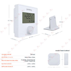 General Mitra HT25 RF Kablosuz Oda Termostat