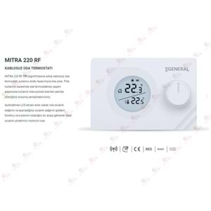 General Mitra 220 Rf Kablosuz Oda Termostatı