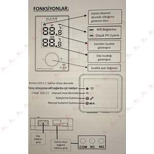 MARS S20 DİGİTAL WİFİ BEYAZ ODA TERMOSTAT