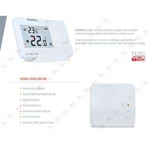 GENERAL HT 250 SET KABLOSUZ ODA TERMOSTATI