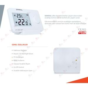 GENERAL HT 250 SET KABLOSUZ ODA TERMOSTATI