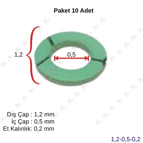 Klingrit Conta Yeşil (10 Adet) 12*05*0,2