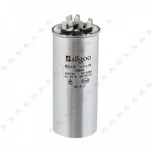 Capacitor 60+5 µF 450 VAC-50/60 Hz