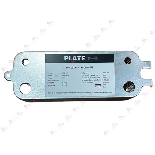 PLAKA EŞANJÖR BOSCH VIESSMANN 12 PLAKA Plate