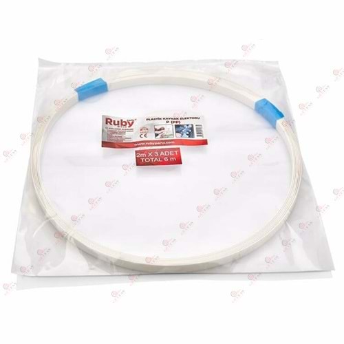 RUBY PARTS PP GENİŞ BEYAZ PLASTİK KAYNAK ÇUBUK 3x2 METRE