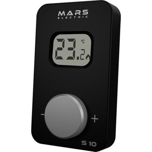 MARS S10 KABLOSUZ ODA TERMOSTATI SİYAH