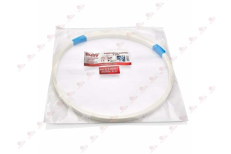RUBY PARTS PP GENİŞ BEYAZ PLASTİK KAYNAK ÇUBUK 3x2 METRE